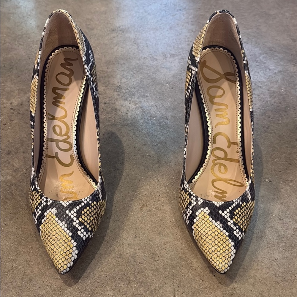 Sam Edelman Snakeskin Patterned Heels